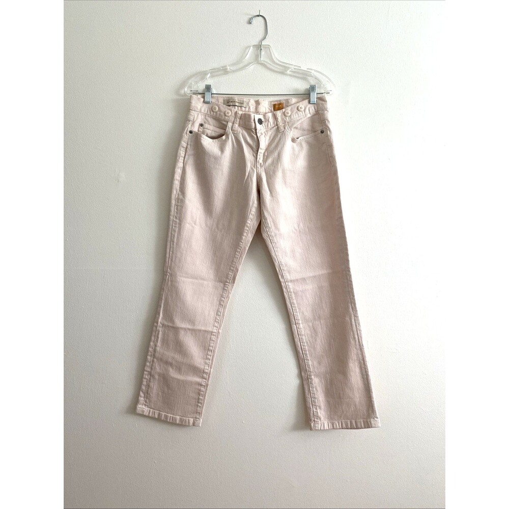 Pilcro Letterpress Ankle Jeans Womens 28 Pink Boho Mid Rise Light Wash Casual